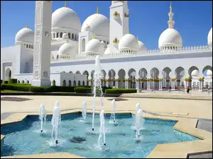 Fontanna, Abu Dhabi, Meczet, Sheikh Zayed