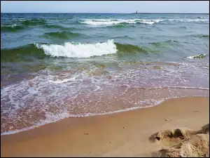 Bałtyk, Morze, Woda, Piasek, Fale, Plaża