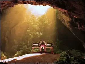 Phraya Nakhon, Drzewa, Świątynia, Tajlandia, Jaskinia