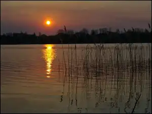 Księżyc, Jezioro, Noc