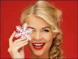 Gwiazdka, Uśmiechnięta, Blondynka