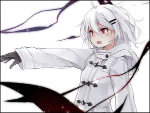 Anime, Dziewczyna, Białe włosy
