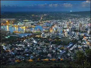 Z lotu ptaka, Port, Louis, Mauritius