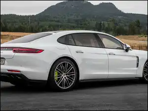Bok, Białe, Porsche Panamera Turbo S E-Hybrid