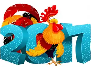 Kogut wita nowy rok 2017