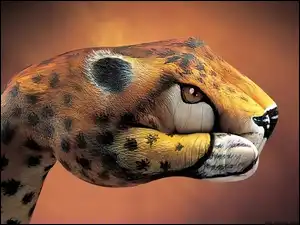 Bodypainting, Lampart, Dłoń