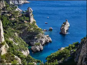 Zatoka w Parku Narodowym Calanques w Marsylii we Francji