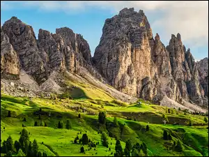 Krajobraz Dolomitów we Włoszech