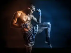 Samuel Andoche podczas treningu