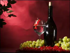 Wino, Winogrona, Porzeczki, Kieliszek
