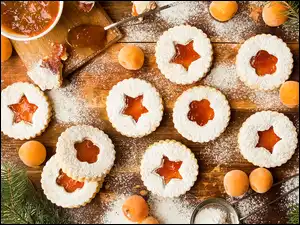 Boże Narodzenie, Ciasteczka, Dżem, Morele