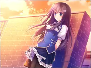 Anime, Dziewczyna, Ogrodzenie, Manga
