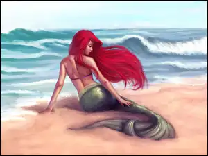 Syrena, Ogon, Mała Syrenka, Ariel, Plaża