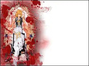 kobieta, krzesło, dewocjonalia, Death Note, siedzi