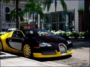 Ulica, Grafitowo Żółty, Bugatti Veyron, Miasto