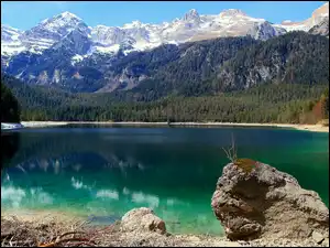 Dolomity Brenty, Włochy, Góry, Jezioro Tovel, Park Przyrodniczy Adamello Brenta