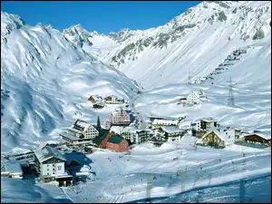 Arlberg, Kurort Narciarski, Austria, Śnieg, Tyrol, Zima