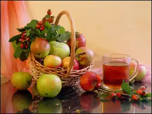 Herbatka, Kosz, Jabłka