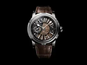 Skórzany, Czarne tło, Louis Moinet, Zegarek, Pasek