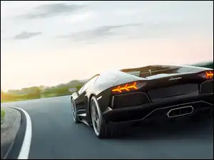 Aventador, Tor, Lamborghini, Czarne, Art