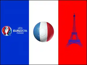 Francji, Euro 2016, Piłka, Flaga