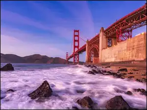 Kamienie, Most Golden Gate, San Francisco, Stany Zjednoczone, Cieśnina Golden Gate, Kalifornia