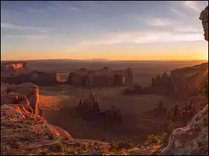 Formacje skalne, Stany Zjednoczone, Słońce, Skały, Monument Valley