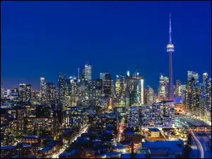 Miasto Toronto w nocy