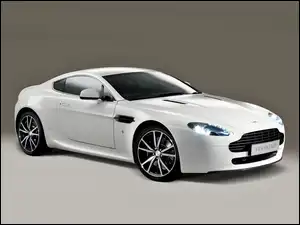 Biały, Aston Martin, V8 Vantage
