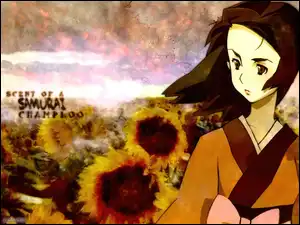 słoneczniki, Samurai Champloo, dziewczyna
