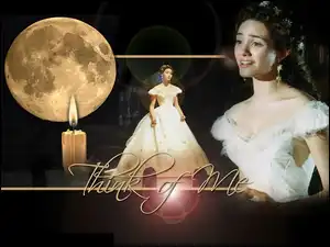 biała, księżyc, Emmy Rossum, Phantom Of The Opera, suknia