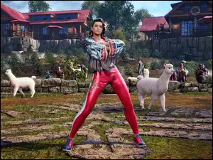 Kobieta i alpaki z gry Tekken 8