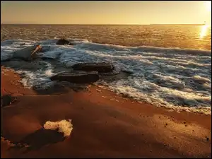 Słóńce, Morze, Fale, Plaża