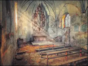 Kaplica, Wnętrze, Ruina, Cerkiew