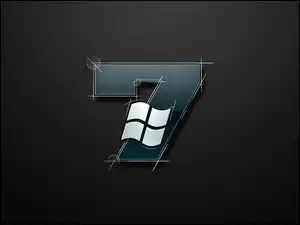 Tło, Logo, Windows 7, Szare