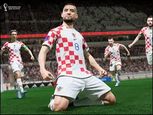 Piłkarze z Chorwacji na boisku z gry FIFA 23