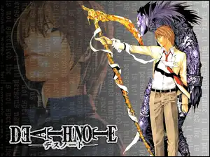 kosa, krawat, chłopak, Death Note, potwór