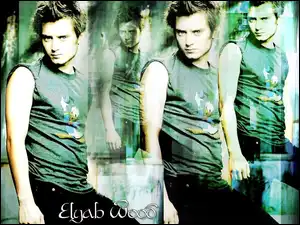 czarne spodnie, Elijah Wood, jasne włosy