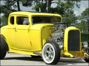 HotRod, Żółty, Ford, 1932