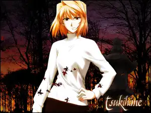 drzewa, Shingetsutan Tsukihime, biała bluzka