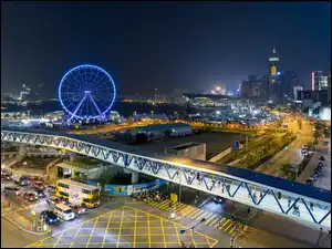 Diabelski Młyn, Chiny, Hong Kong, Noc