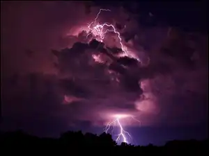 Niebo, Błyskawica, Noc