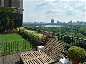 York, Ogród, Obłoki, Nowy, Park, Central, Na Dachu