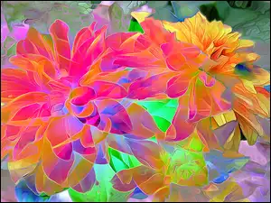 Kwiaty w grafice fractailus