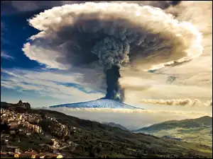 Włochy, Wulkan, Etna, Góry