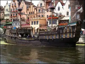 Kamienice, Galera, Motława, Gdańsk