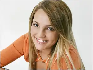 Sweterek, Uśmiechnięta, Jamie Lynn Spears, Pomarańczowy