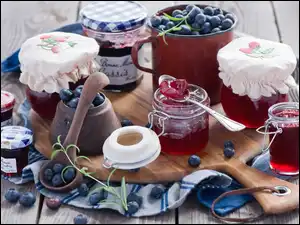 Kompozycja, Jagody, Słoiczki, Dżem