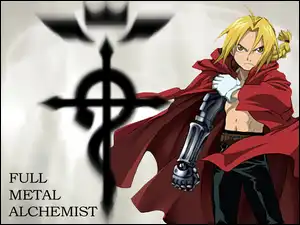 człowiek, peleryna, ręka, Full Metal Alchemist, postać, zbroja