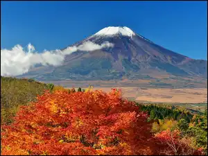 Wulkan, Góra, Fuji, Japonia